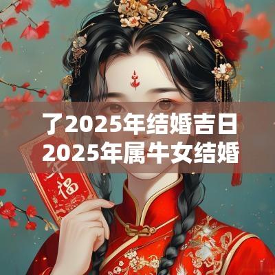 了2025年结婚吉日 2025年属牛女结婚吉日