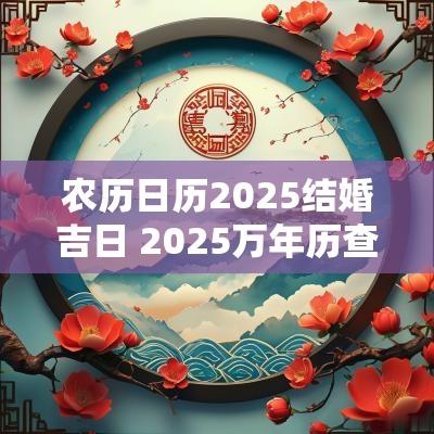 农历日历2025结婚吉日 2025万年历查询结婚吉日