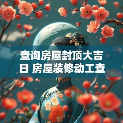 查询房屋封顶大吉日 房屋装修动工查吉日吉时怎么查
