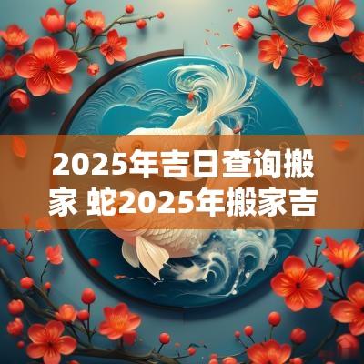 2025年吉日查询搬家 蛇2025年搬家吉日
