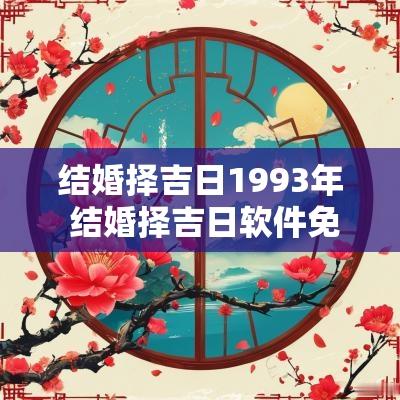结婚择吉日1993年 结婚择吉日软件免费