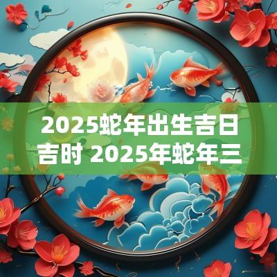 2025蛇年出生吉日吉时 2025年蛇年三月出生最佳日子
