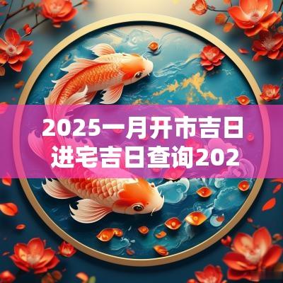 2025一月开市吉日 进宅吉日查询2025