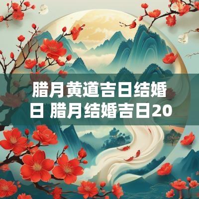 腊月黄道吉日结婚日 腊月结婚吉日2025