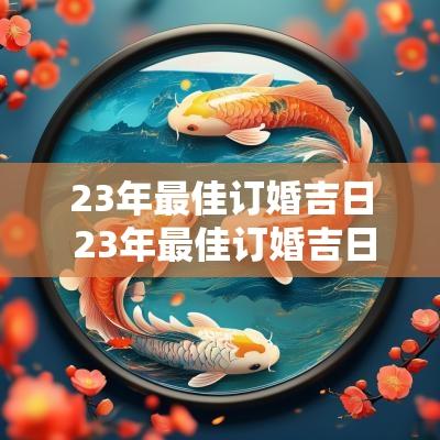 23年最佳订婚吉日 23年最佳订婚吉日查询