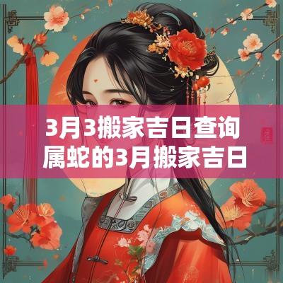 3月3搬家吉日查询 属蛇的3月搬家吉日