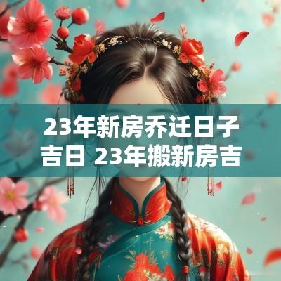 23年新房乔迁日子吉日 23年搬新房吉日查询