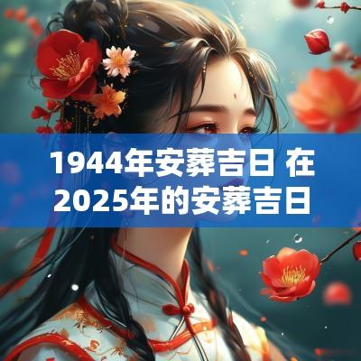 1944年安葬吉日 在2025年的安葬吉日