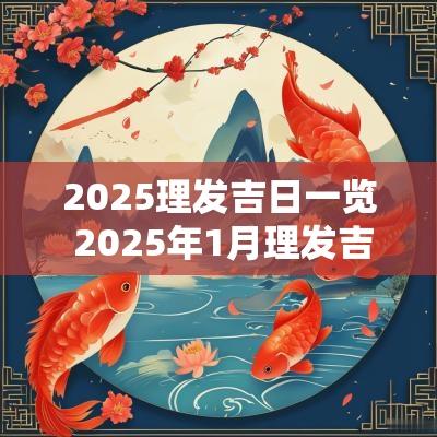 2025理发吉日一览 2025年1月理发吉日查询