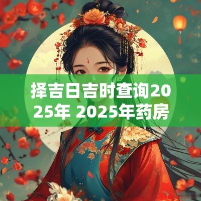 择吉日吉时查询2025年 2025年药房开业择吉日