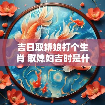 吉日取娇娘打个生肖 取媳妇吉时是什么时间