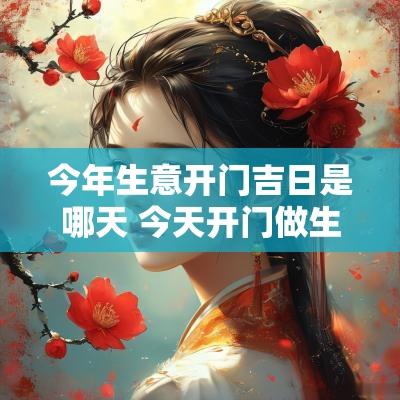 今年生意开门吉日是哪天 今天开门做生意是黄道吉日吗