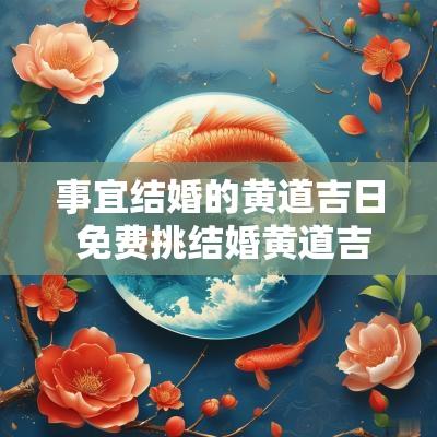 事宜结婚的黄道吉日 免费挑结婚黄道吉日