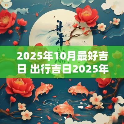 2025年10月最好吉日 出行吉日2025年10月