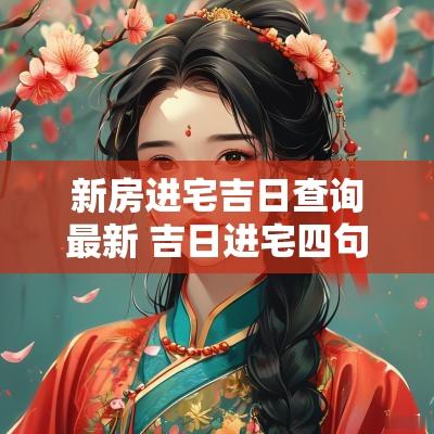 新房进宅吉日查询最新 吉日进宅四句吉言大全