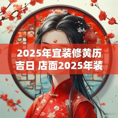 2025年宜装修黄历吉日 店面2025年装修吉日