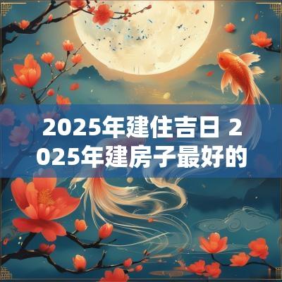 2025年建住吉日 2025年建房子最好的日子