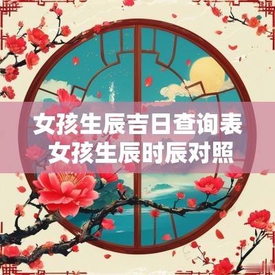 女孩生辰吉日查询表 女孩生辰时辰对照表