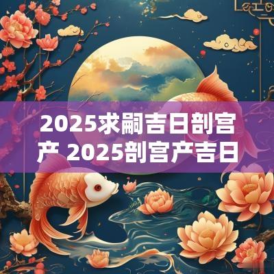 2025求嗣吉日剖宫产 2025剖宫产吉日7月
