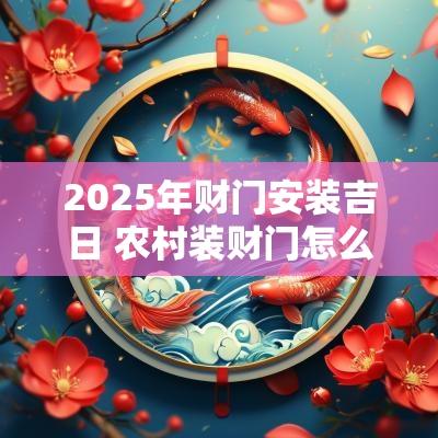2025年财门安装吉日 农村装财门怎么选吉日