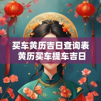 买车黄历吉日查询表 黄历买车提车吉日