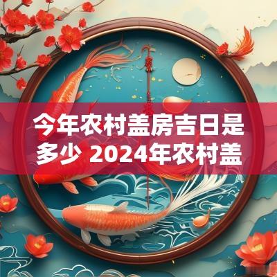 今年农村盖房吉日是多少 2025年农村盖房吉日