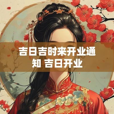 吉日吉时来开业通知 吉日开业