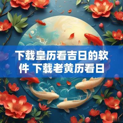 下载皇历看吉日的软件 下载老黄历看日子