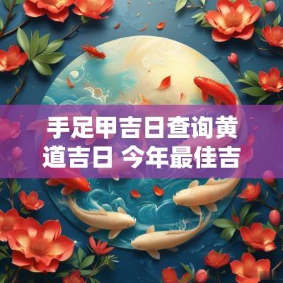 手足甲吉日查询黄道吉日 今年最佳吉日吉时查询