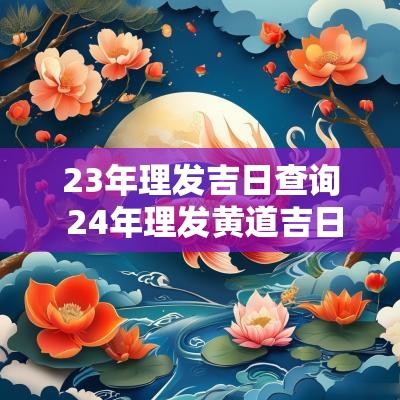 23年理发吉日查询 24年理发黄道吉日查询