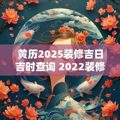 黄历2025装修吉日吉时查询 2025装修动工最佳吉日看黄历