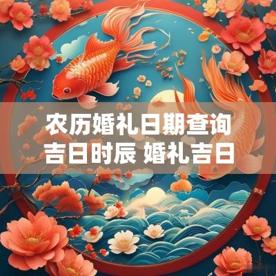 农历婚礼日期查询吉日时辰 婚礼吉日查询2025
