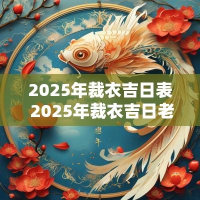 2025年裁衣吉日表 2025年裁衣吉日老黄历