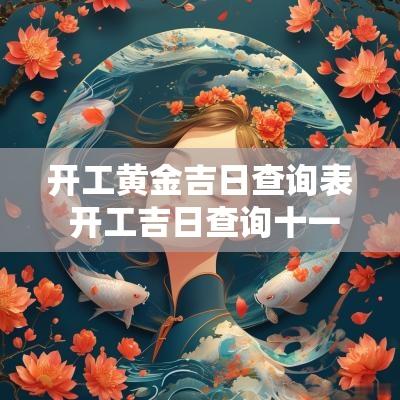 开工黄金吉日查询表 开工吉日查询十一月