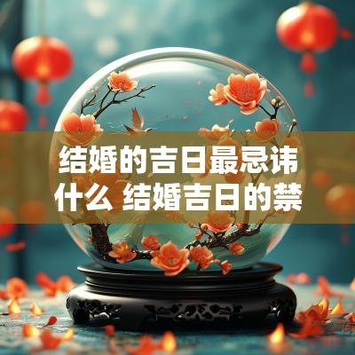 结婚的吉日最忌讳什么 结婚吉日的禁忌千万要注意