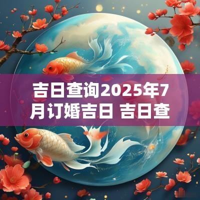 吉日查询2025年7月订婚吉日 吉日查询2025年结婚日子