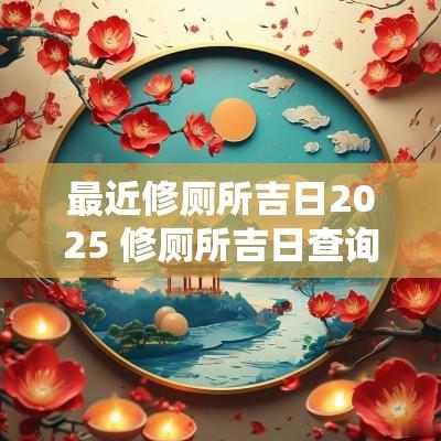 最近修厕所吉日2025 修厕所吉日查询