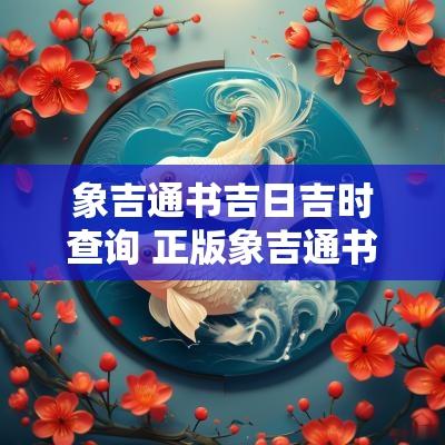 象吉通书吉日吉时查询 正版象吉通书哪里买