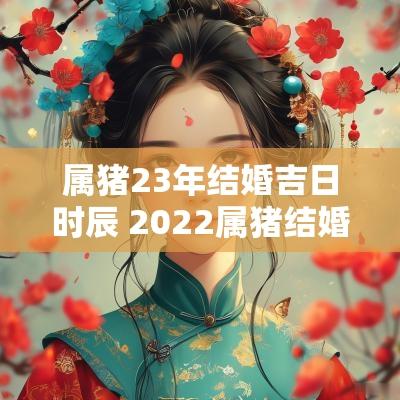 属猪23年结婚吉日时辰 2025属猪结婚农历4月吉日