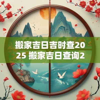搬家吉日吉时查2025 搬家吉日查询2025年