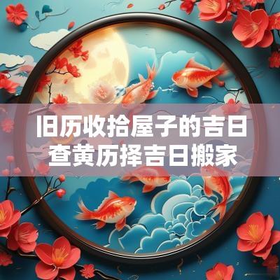 旧历收拾屋子的吉日 查黄历择吉日搬家具