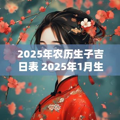 2025年农历生子吉日表 2025年1月生子吉日吉时