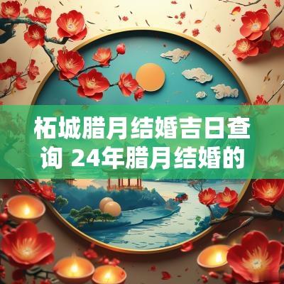 柘城腊月结婚吉日查询 24年腊月结婚的吉日