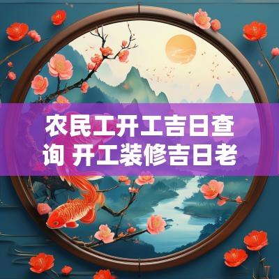 农民工开工吉日查询 开工装修吉日老黄历
