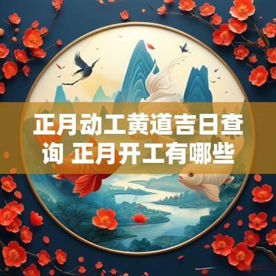 正月动工黄道吉日查询 正月开工有哪些黄道吉日