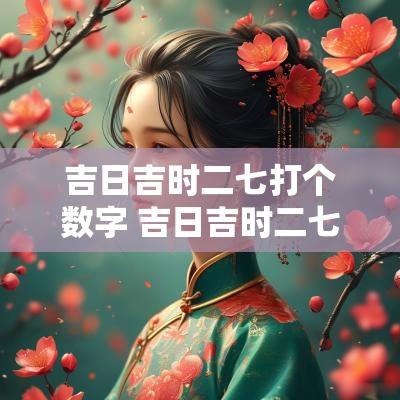 吉日吉时二七打个数字 吉日吉时二七来打一生肖