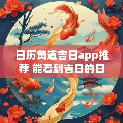 日历黄道吉日app推荐 能看到吉日的日历app