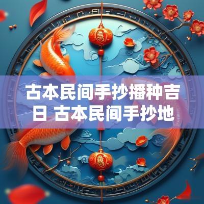 古本民间手抄播种吉日 古本民间手抄地理书