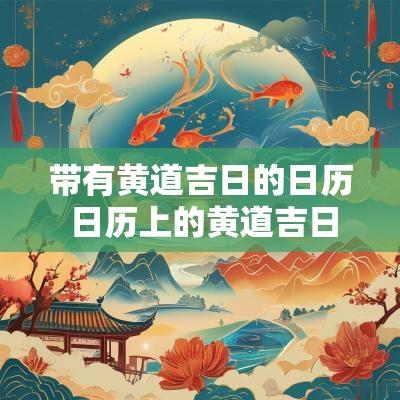 带有黄道吉日的日历 日历上的黄道吉日是指哪些方面