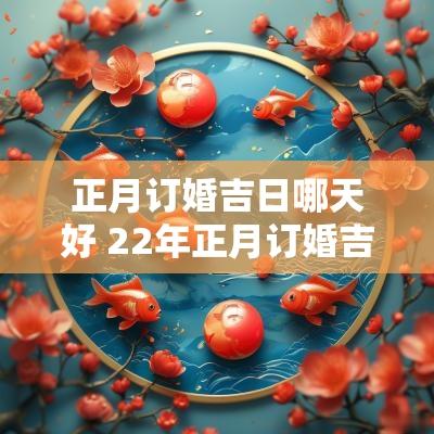正月订婚吉日哪天好 22年正月订婚吉日